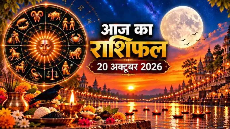 दैनिक राशिफल 20 अक्टूबर 2026, मंगलवार: मेष से मीन तक सभी 12 राशियों का आज का राशिफल व पंचांग