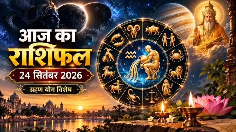 राशिफल 24 सितंबर 2026: चंद्रमा-राहु से बनेगा ग्रहण योग, गुरु की स्थिति से इन राशियों को मिल सकता है लाभ