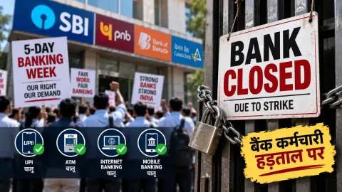 देशभर में आज बैंकों की हड़ताल: 5-Day Banking की मांग पर UFBU का एकदिवसीय Strike, 3 दिन बैंकों की सेवाओं पर असर; UPI-ATM चलते रहेंगे