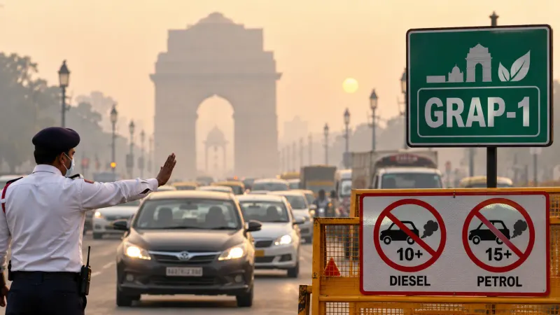 दिल्ली में पुराने डीजल-पेट्रोल वाहनों पर रोक: GRAP-1 लागू होते ही प्रदूषण नियंत्रण के लिए सख्ती