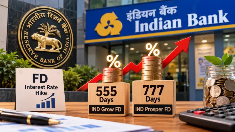 FD Interest Rate Hike: RBI के फैसले के बाद FD पर बढ़ा ब्याज, Indian Bank ने बदली दरें; जानें कितना मिलेगा रिटर्न