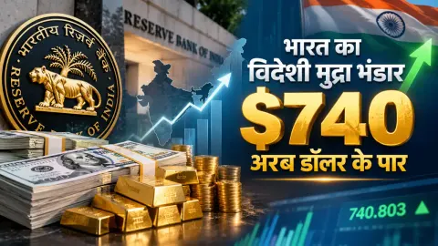 भारत का विदेशी मुद्रा भंडार पहली बार 740 अरब डॉलर के पार: एक हफ्ते में $11.47 अरब की छलांग, लगातार 9वें सप्ताह बढ़ा Forex Reserve