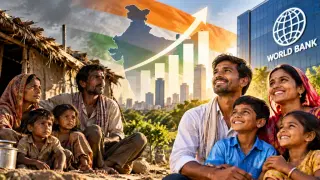 भारत में गरीबी पर वर्ल्ड बैंक की रिपोर्ट, तेजी से घटी पॉवर्टी: 12 साल में 49.6 करोड़ लोग गरीबी से बाहर, 27.1% से गिरकर 2.6% पर आई 