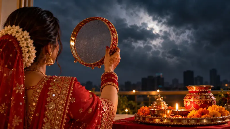 Karwa Chauth 2026: अर्नब तूफान के कारण नहीं दिख रहा चांद, कैसे खोलें व्रत; जानें आध्यात्मिक उपाय