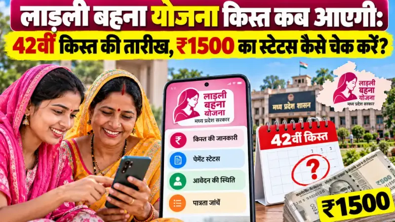 Ladli Behna Yojana Kist Kab Aayegi: 42वीं किस्त की तारीख, ₹1500 का स्टेटस कैसे चेक करें?