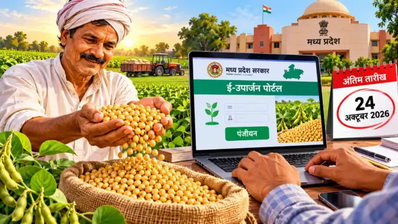 भावांतर योजना के लिए ई-उपार्जन पोर्टल पर पंजीयन की तारीख बढ़ी: अब 24 अक्टूबर तक करा सकेंगे रजिस्ट्रेशन