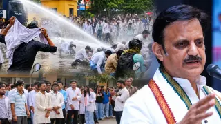 इंटर्न डॉक्टरों की हड़ताल 3 दिन बाद खत्म: स्टाइपेंड 50% बढ़ाकर ₹21,500 किया, छात्रों ने डिप्टी सीएम का स्वागत किया; वाटर कैनन मामले में 2 पुलिसकर्मी लाइन अटैच