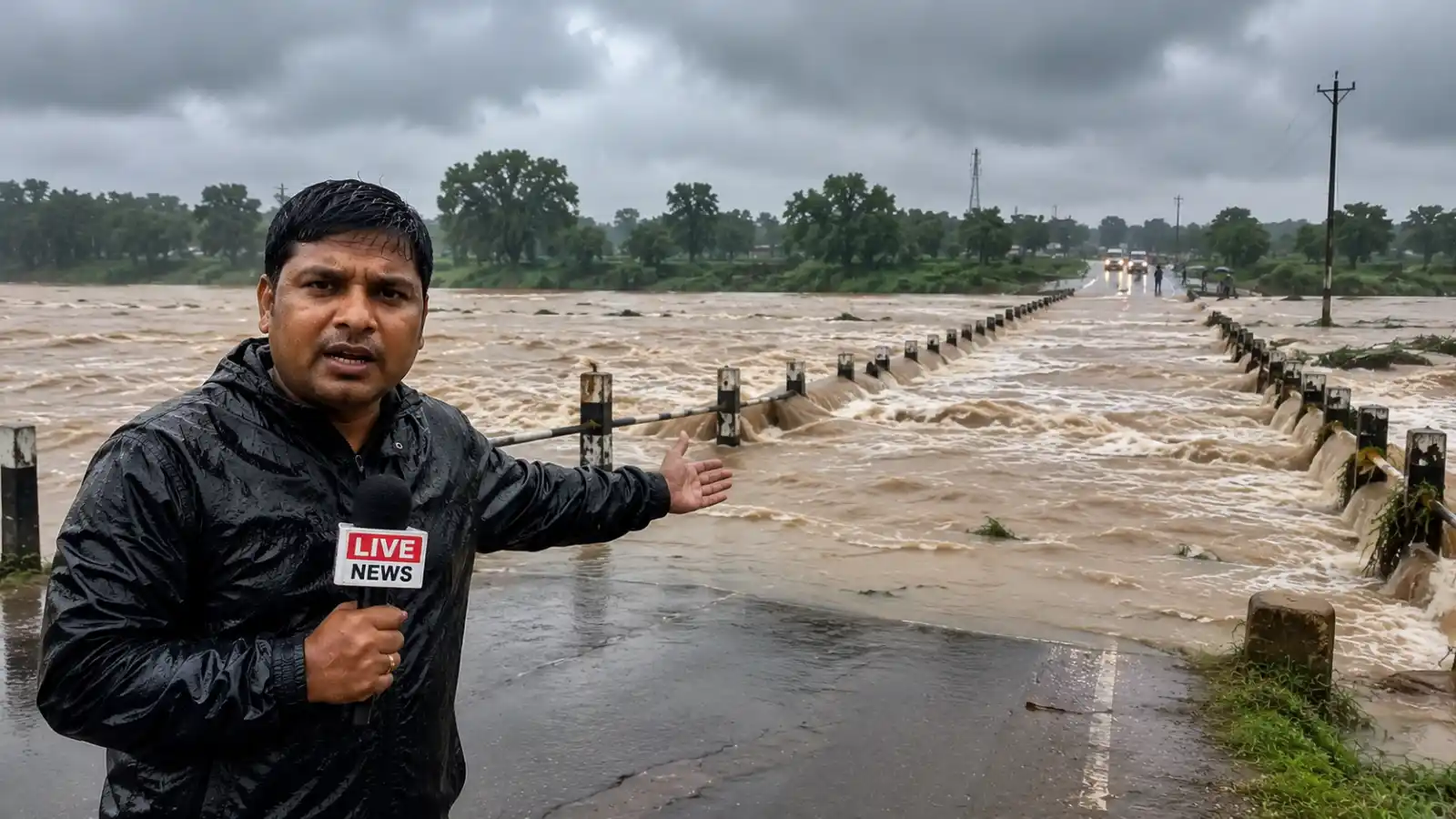 मध्य प्रदेश में भारी बारिश का अलर्ट: सीधी में 104 करोड़ की सड़क बही, 14 जिलों में तेज बारिश की चेतावनी; नर्मदा का जलस्तर बढ़ा