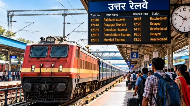 उत्तर रेलवे ट्रेन अपडेट 2026: 45 ट्रेनों के शेड्यूल में बदलाव, यात्रियों के लिए जरूरी खबर