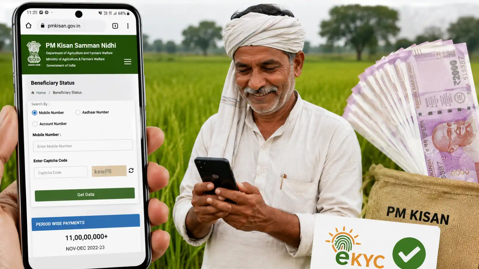PM Kisan 24वीं किस्त से पहले बड़ा अपडेट: Beneficiary List में ऐसे चेक करें अपना नाम, ₹2000 के लिए eKYC अनिवार्य