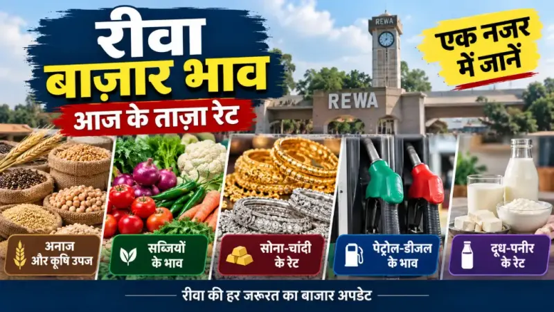 रीवा बाजार भाव, 19 सितंबर 2026: गेहूं-चना से लेकर सब्जियों और सोना-चांदी तक के नए रेट, पेट्रोल-डीजल भी जानें
