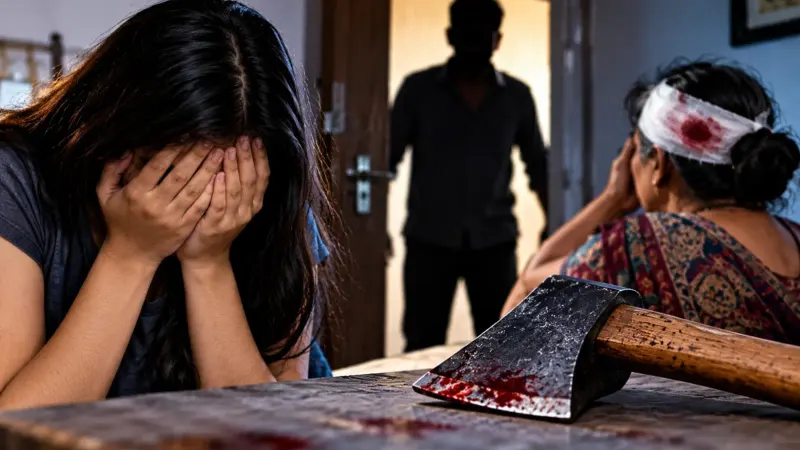 रीवा में घर में घुसकर युवती से छेड़छाड़ का आरोप: विरोध करने पर मां पर कुल्हाड़ी से हमला, परिवार ने पुलिस से कार्रवाई की मांग की