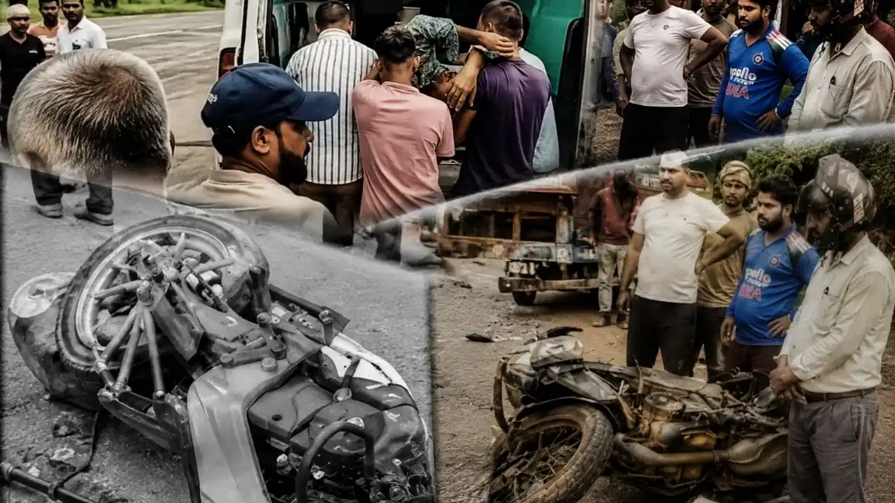 रीवा में रक्षाबंधन की खरीदारी से लौट रहे परिवार की स्कूटी भिड़ी: दादा और 2 पोतियों समेत 4 की मौत, बाइक सवार युवक ने भी दम तोड़ा