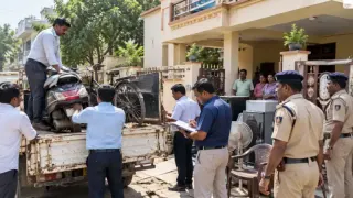 बकाया टैक्स नहीं देने पर नगर निगम की कार्रवाई: घरों से स्कूटर, साइकिल और घरेलू सामान जब्त