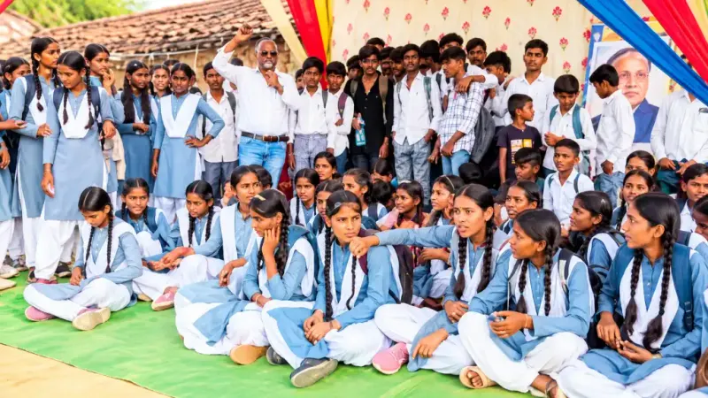 रीवा में रास्ते की मांग पर धरने पर Gen-Alpha: हाई सेकेंडरी स्कूल तक पहुंचने का मार्ग नहीं, समर्थन में आए कई संगठन