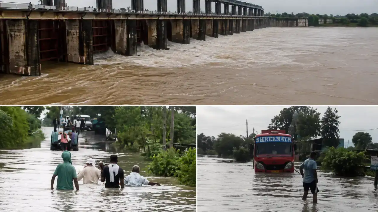 रीवा में तमस-बेलन का रौद्र रूप: कई इलाकों में बाढ़ से हाहाकार, बनारस से बुलाई गई 40 सदस्यीय NDRF टीम