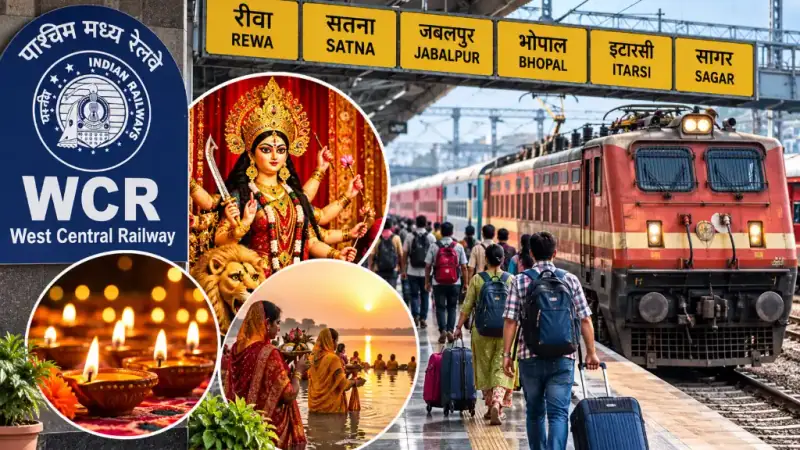 WCR की 100 स्पेशल ट्रेनें: नवरात्रि, दिवाली और छठ पर रीवा, सतना, जबलपुर समेत इन शहरों को मिलेगी रेल सुविधा